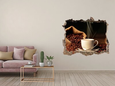 3D Wandtattoos Loch in der Wand Kaffee im Herzen der Bohnen
