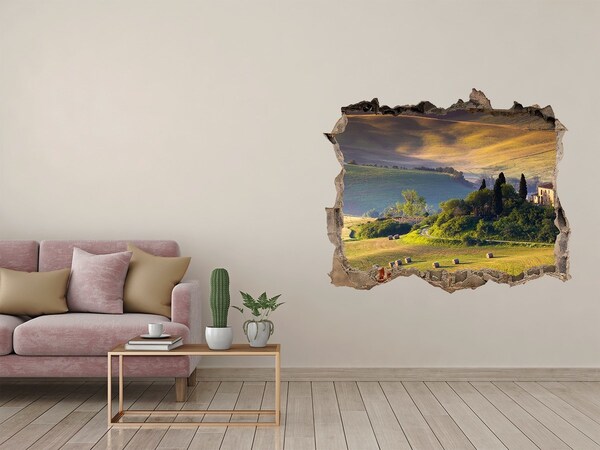 3D Wandtattoos Loch in der Wand Die idyllische Landschaft der Toskana