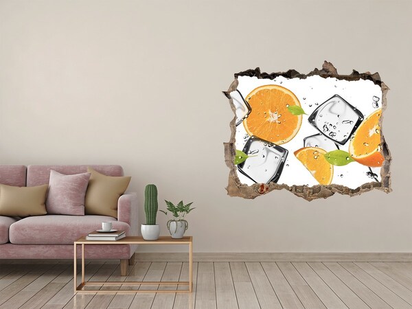 3D Wandsticker Loch Eine erfrischende Fruchtexplosion