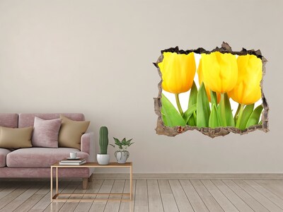 Wandtattoos Loch Tulpen in einem Loch in der Wand
