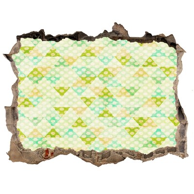 Wandtattoos Mauerdurchbruch Bunte Muster in einem Loch in der Wand