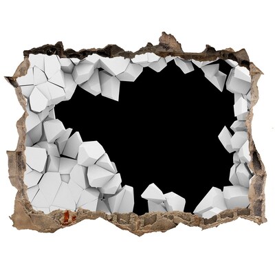 Wandtattoos Mauerdurchbruch Eine zerbrochene Mauer mit Blick in die Leere