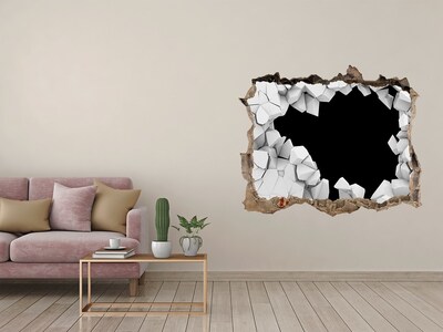 Wandtattoos Mauerdurchbruch Eine zerbrochene Mauer mit Blick in die Leere