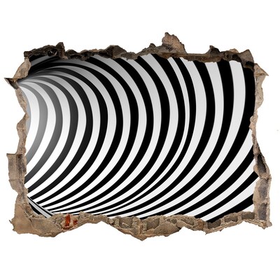 Wandtattoos Mauerdurchbruch Die Illusion eines sich drehenden Tunnels
