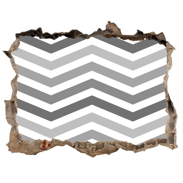 3D Wandtattoos Loch in der Wand Zerbrochene Chevron-Mauer