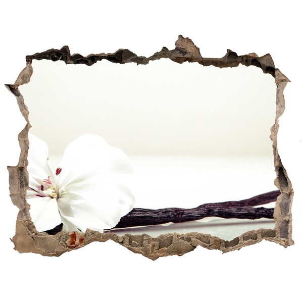 Wandtattoos Loch Blumenansicht durch die Wand