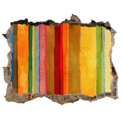 Wandtattoos Mauerdurchbruch Bunte Streifen in einer beschädigten Wand