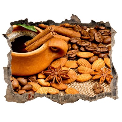 Wandtattoos Mauerdurchbruch Ein Kaffeegenuss in einem kleinen, unscheinbaren Café