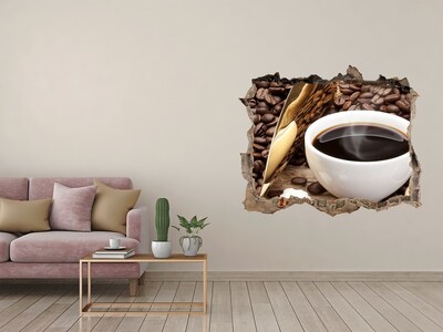 Wandfolien Loch in der Wand Kaffee im Herzen der Natur