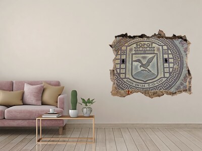 Wandtattoos Mauerdurchbruch Sopot – Städtische Kanaldeckel