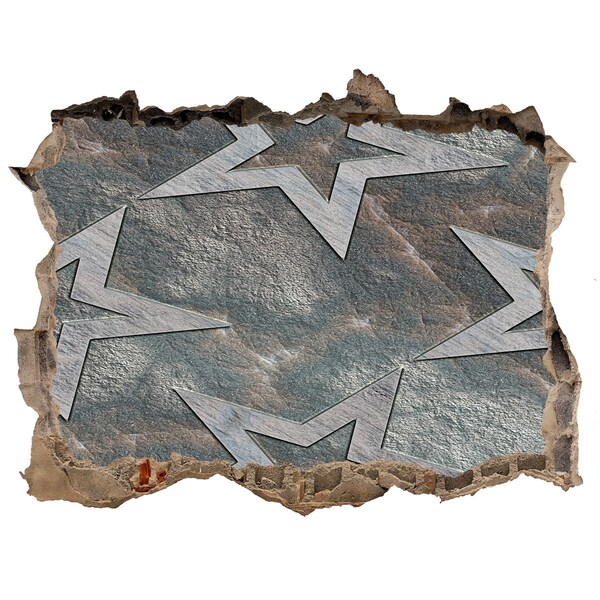 Wandfolien Loch in der Wand Zerbrochene Mauer mit Sternen