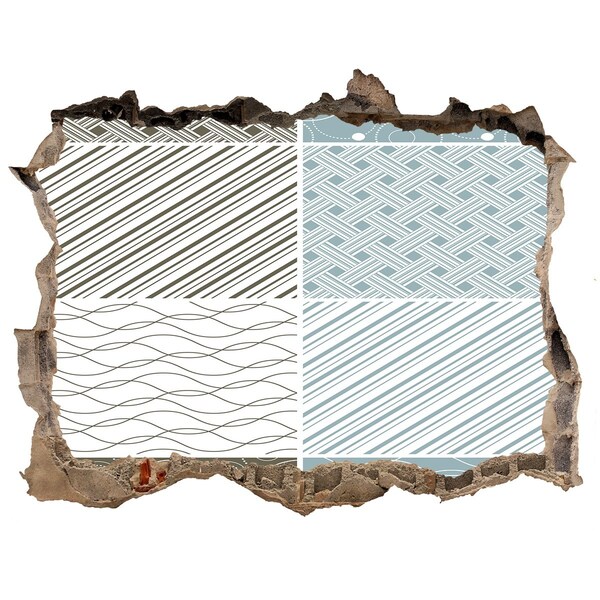 3D Wandsticker Loch Muster an der Wand
