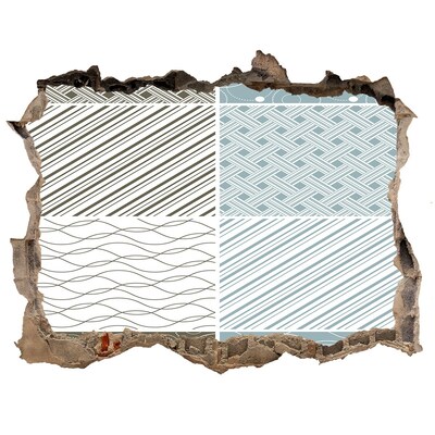 3D Wandsticker Loch Muster an der Wand