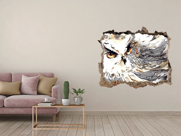 3D Wandsticker Loch Eine Eule im Flug