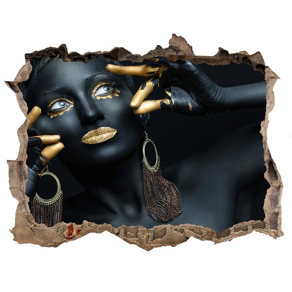 Wandfolien Loch in der Wand Das goldene Geheimnis in den Ruinen