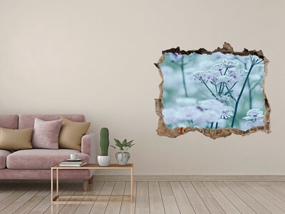 3D Wandtattoos Loch in der Wand Blumen zwischen der zerstörten Mauer