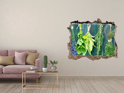 Wandfolien Loch in der Wand Kräutergarten in der Küche