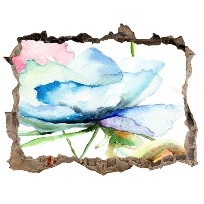 3D Wandtattoos Loch in der Wand Ein floraler Traum aus Beton