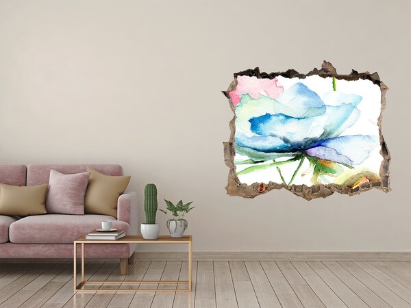 3D Wandtattoos Loch in der Wand Ein floraler Traum aus Beton