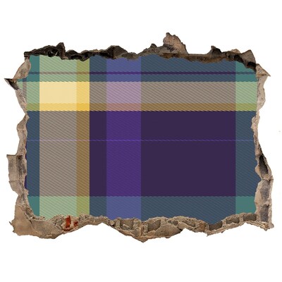 3D Wandtattoos Loch in der Wand Schachbrettmuster an der Wand