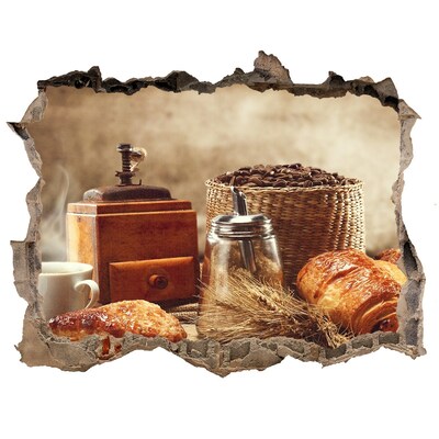 Wandtattoos Loch Morgenkaffee und frisches Brot