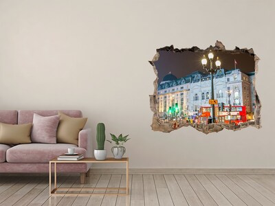 Wandtattoos Mauerdurchbruch Londoner Straßen bei Nacht