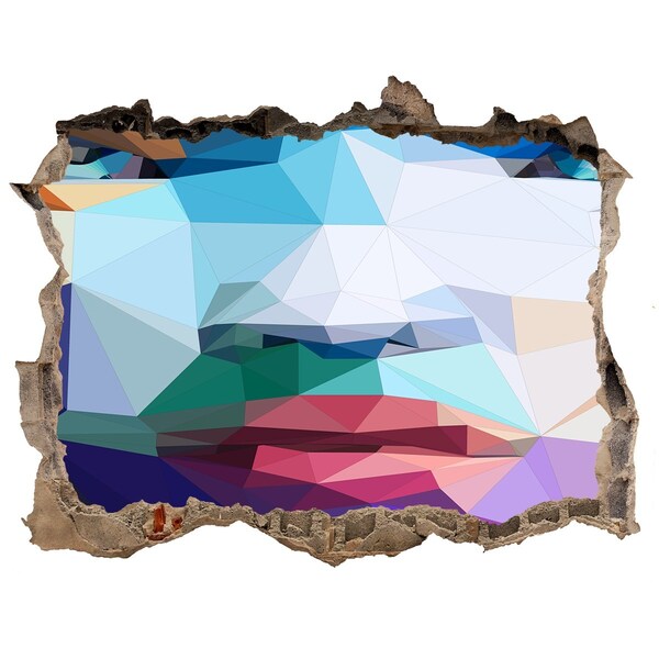 Wandtattoos Loch Eine Landschaft in den Farben der Geometrie