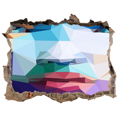 Wandtattoos Loch Eine Landschaft in den Farben der Geometrie