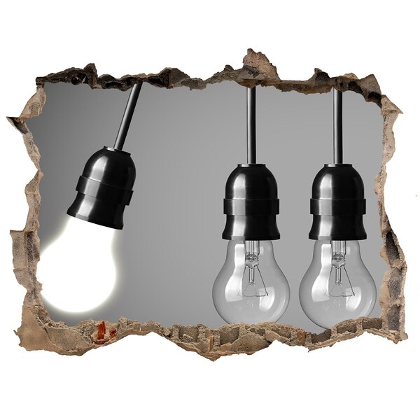Wandtattoos Loch Zerbrochene Mauer mit Hängelampen