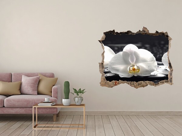 Wandtattoos Loch Orchideenblüte auf dem Wasser