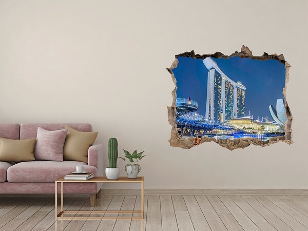 3D Wandtattoos Loch in der Wand Moderne Architektur in Singapur