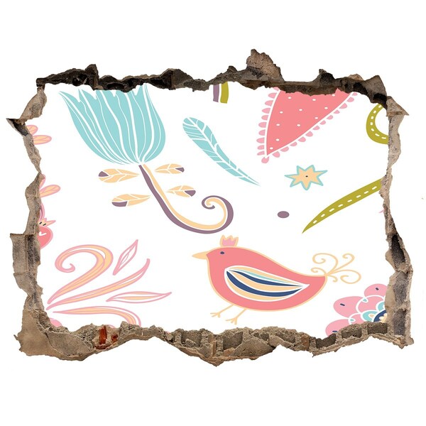 3D Wandsticker Loch Die bunte Welt hinter dem Loch