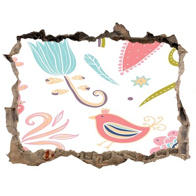 3D Wandsticker Loch Die bunte Welt hinter dem Loch