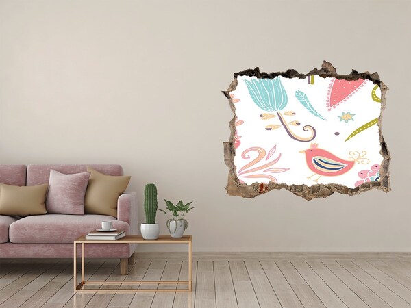 3D Wandsticker Loch Die bunte Welt hinter dem Loch