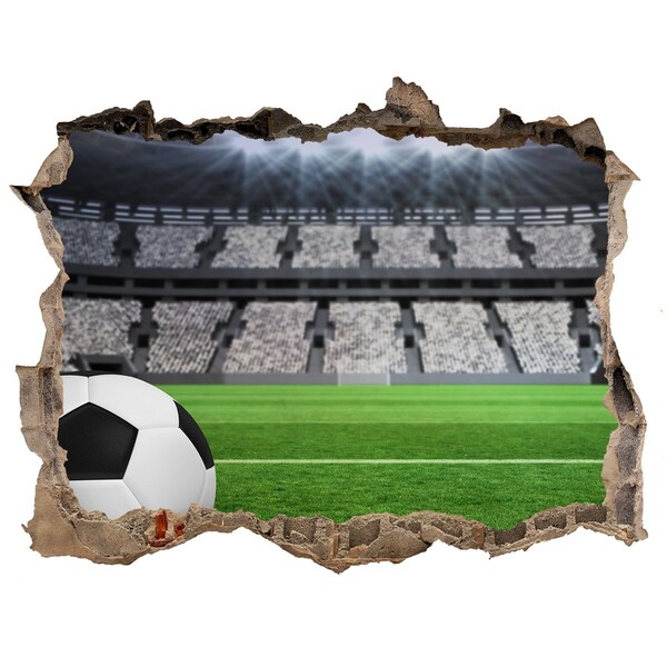 Wandtattoos Loch Fußballstadion mit einem Ball