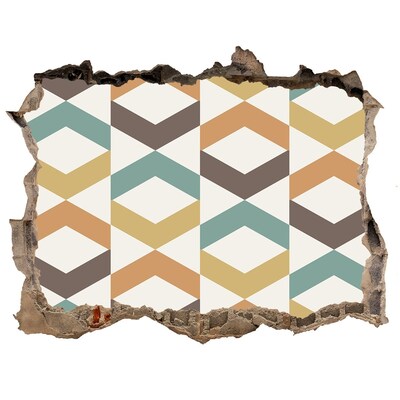 Wandtattoos Mauerdurchbruch Geometrische Muster an der Wand