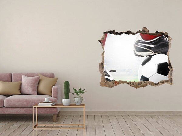 3D Wandtattoos Loch in der Wand Fußballleidenschaft jenseits der Mauern