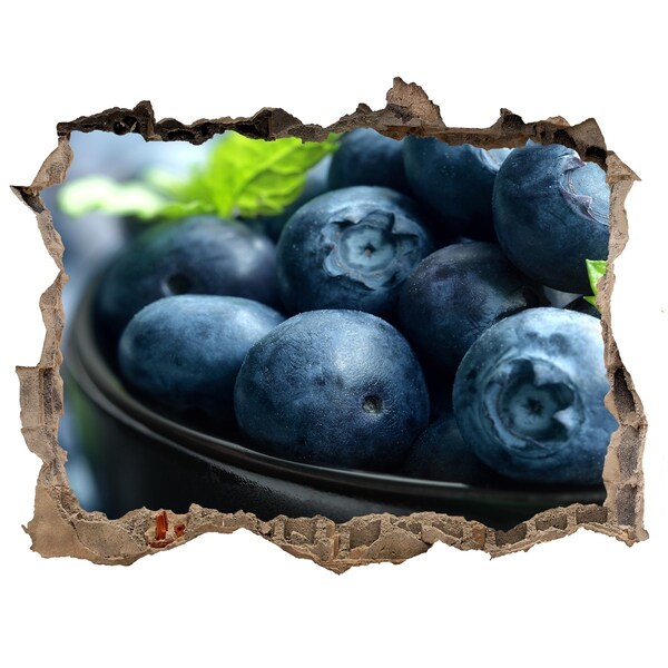 Wandfolien Loch in der Wand Blaubeeren in einem kleinen Laden