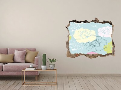 Wandtattoos Mauerdurchbruch Blumenwandbild „Loch in der Wand“