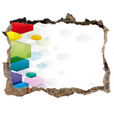 3D Wandtattoos Loch in der Wand Moderne Abstraktion in Beton