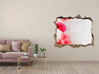 Wandtattoos Loch Eine blühende Oase hinter der Mauer