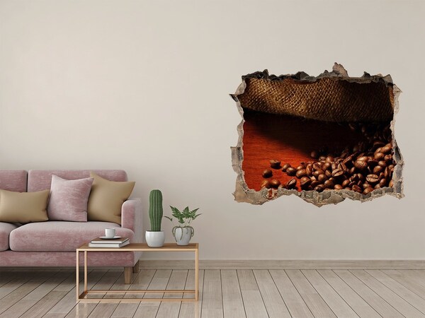 Wandfolien Loch in der Wand Kaffee in einer verfallenen Mauer