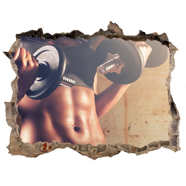 Wandtattoos Loch Fitnessstudio in Aktion