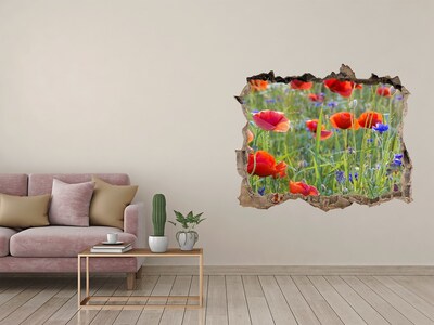 3D Wandtattoos Loch in der Wand Ein Blumenparadies hinter der Mauer
