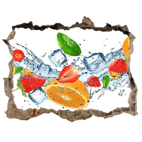 Wandtattoos Mauerdurchbruch Fruchtcocktail in einer Wasserexplosion