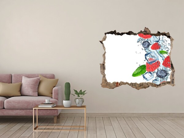 3D Wandtattoos Loch in der Wand Fruchtcocktail mit Eis