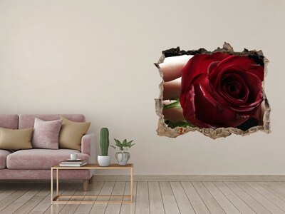 3D Wandtattoos Loch in der Wand Eine Rose in einer verfallenen Mauer
