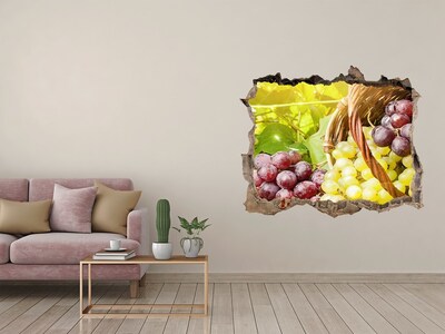 3D Wandsticker Loch Obst im Korb