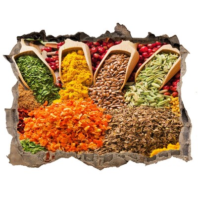 Wandtattoos Loch Bunte Gewürze auf dem Marktplatz