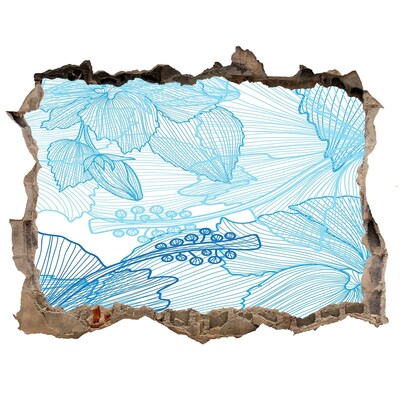 Wandtattoos Loch Die Unterwasserwelt in Blau